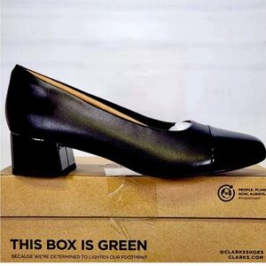 Size 7.5-Clarks Marilyn Sara - Black - Womens